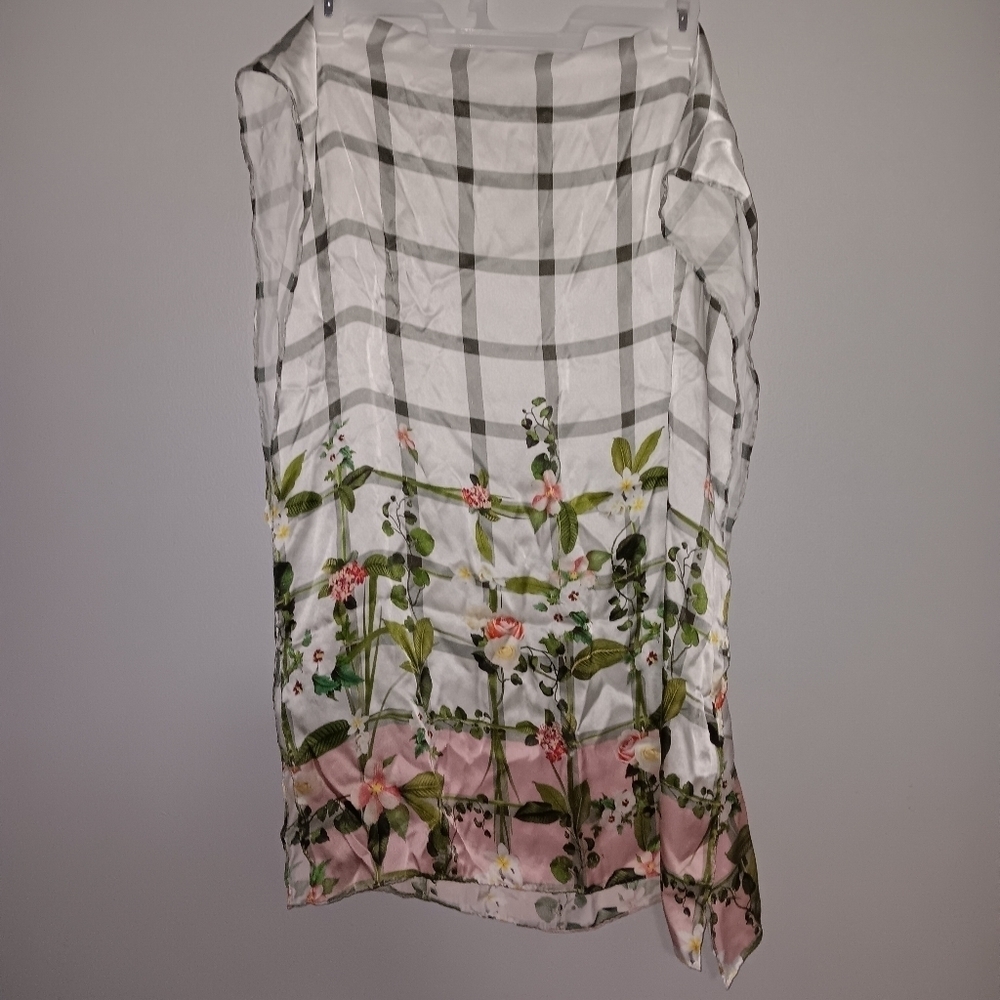 Ted baker London women's scarf floral cream and green